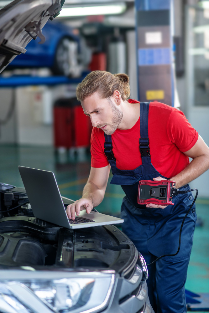 Fleet maintenance software dashboard showing work orders and vehicle status