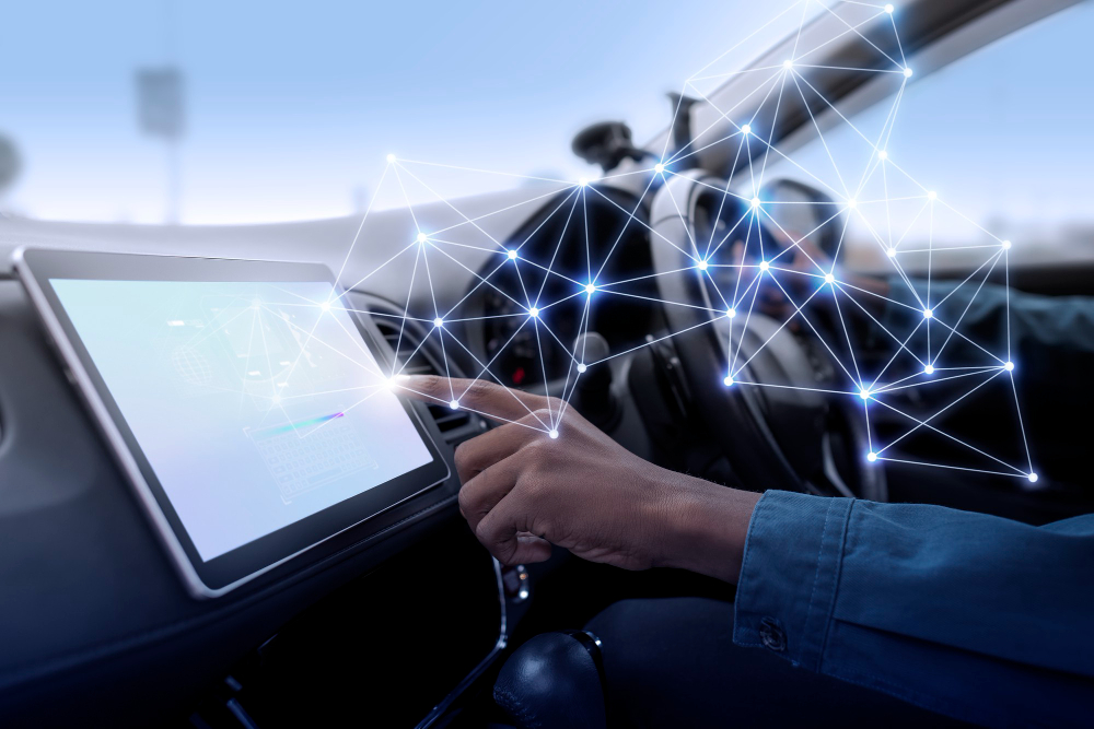 Vehicle monitoring system live map showing fleet locations