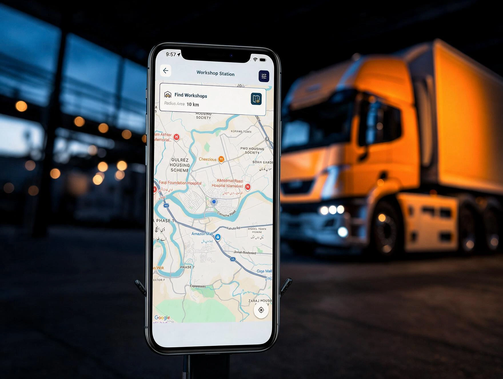 Fleet manager viewing real-time vehicle tracking on a dashboard